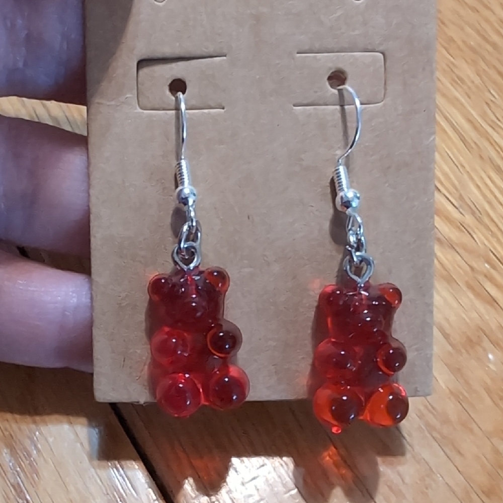 Red Gummy Bear Earrings